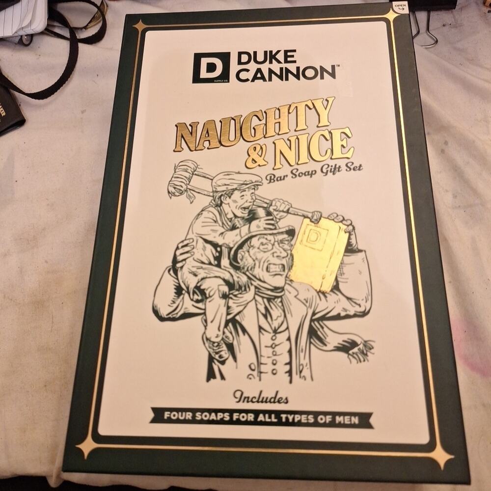 Duke Cannon Naughty Or Nice Bar Soaps Gift Set | 4 Unopened Bars Of Soap